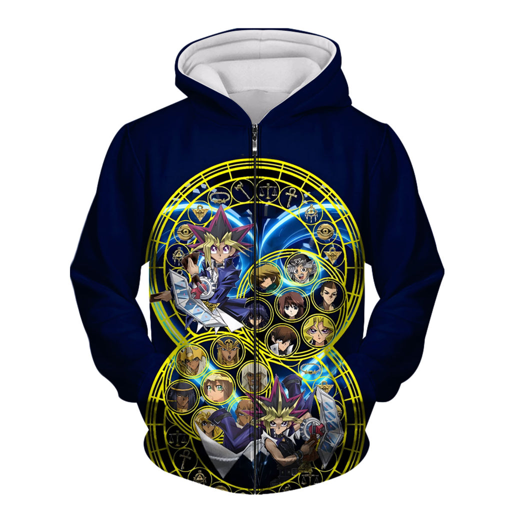 Yugioh Blueeyes White Dragon Amidst Blue Characters Anime Apparel