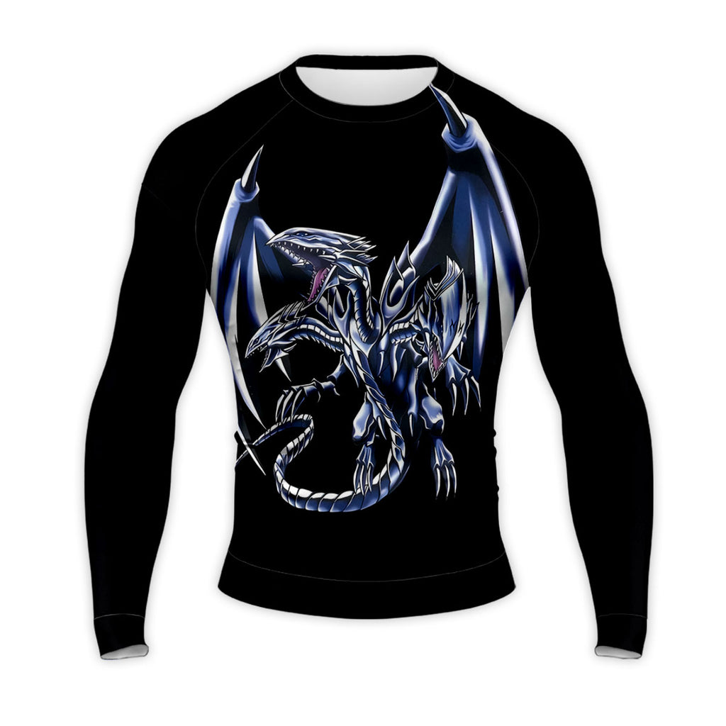 Yugioh Blueeyes White Dragon Black Base Silver Markings Anime Apparel