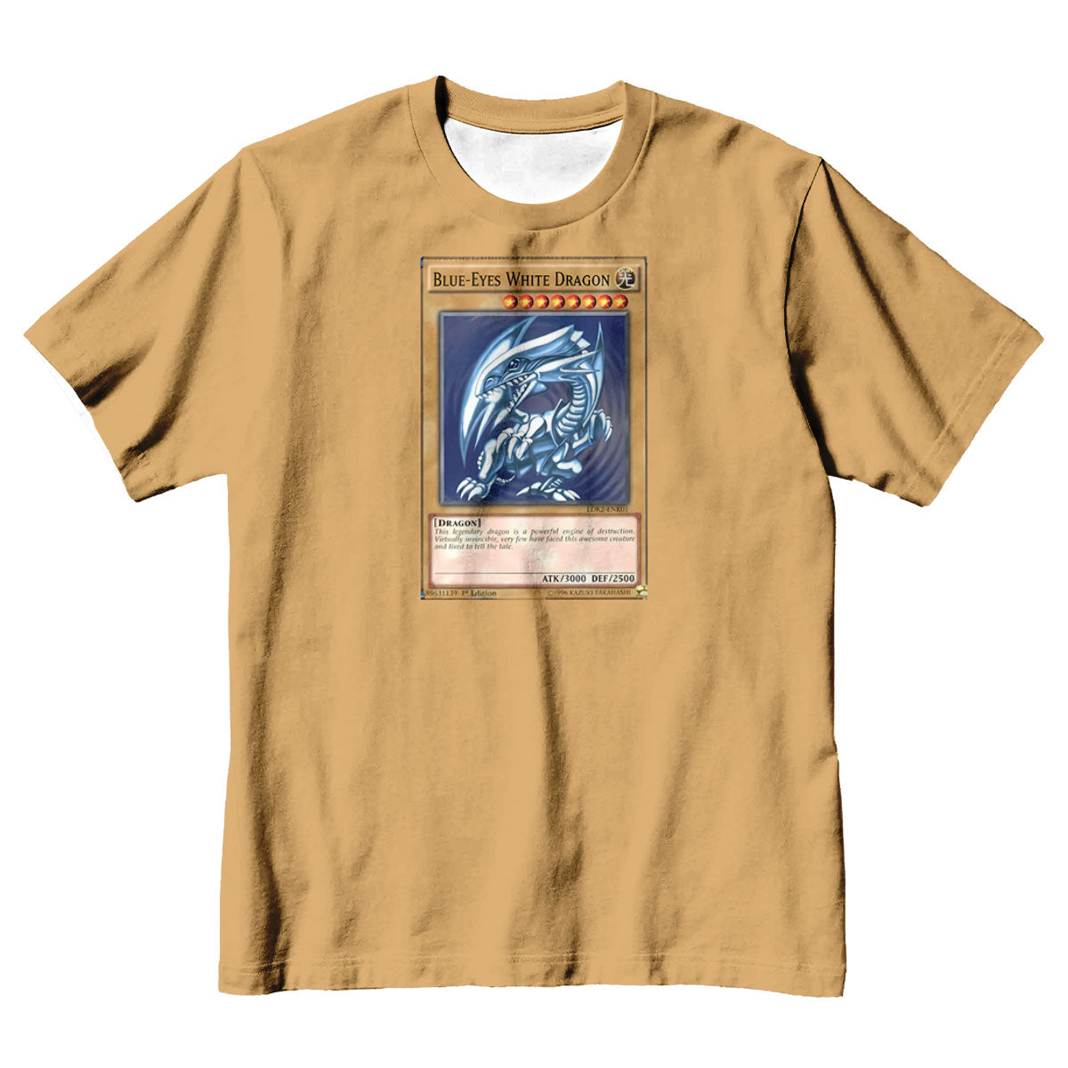Yugioh Blueeyes White Dragon Card Artwork Blue Anime Apparel