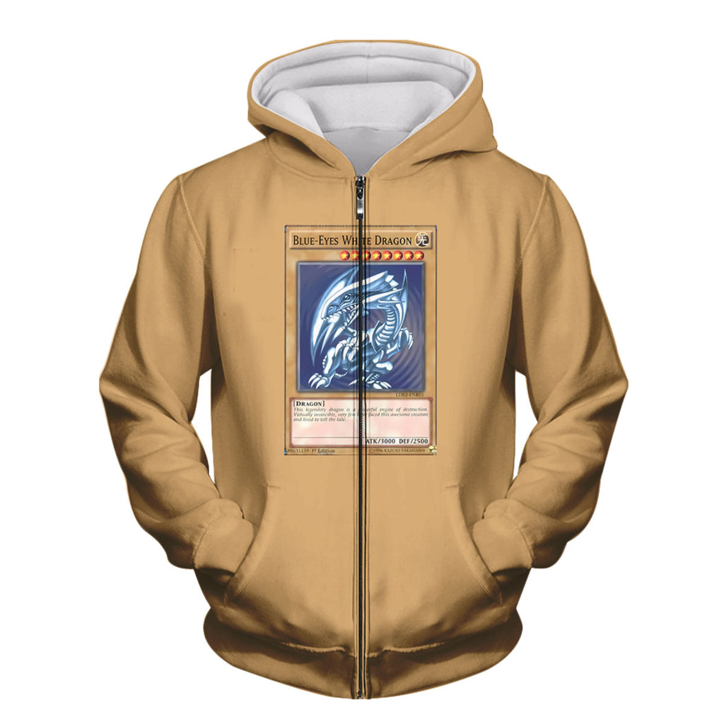 Yugioh Blueeyes White Dragon Card Artwork Blue Anime Apparel