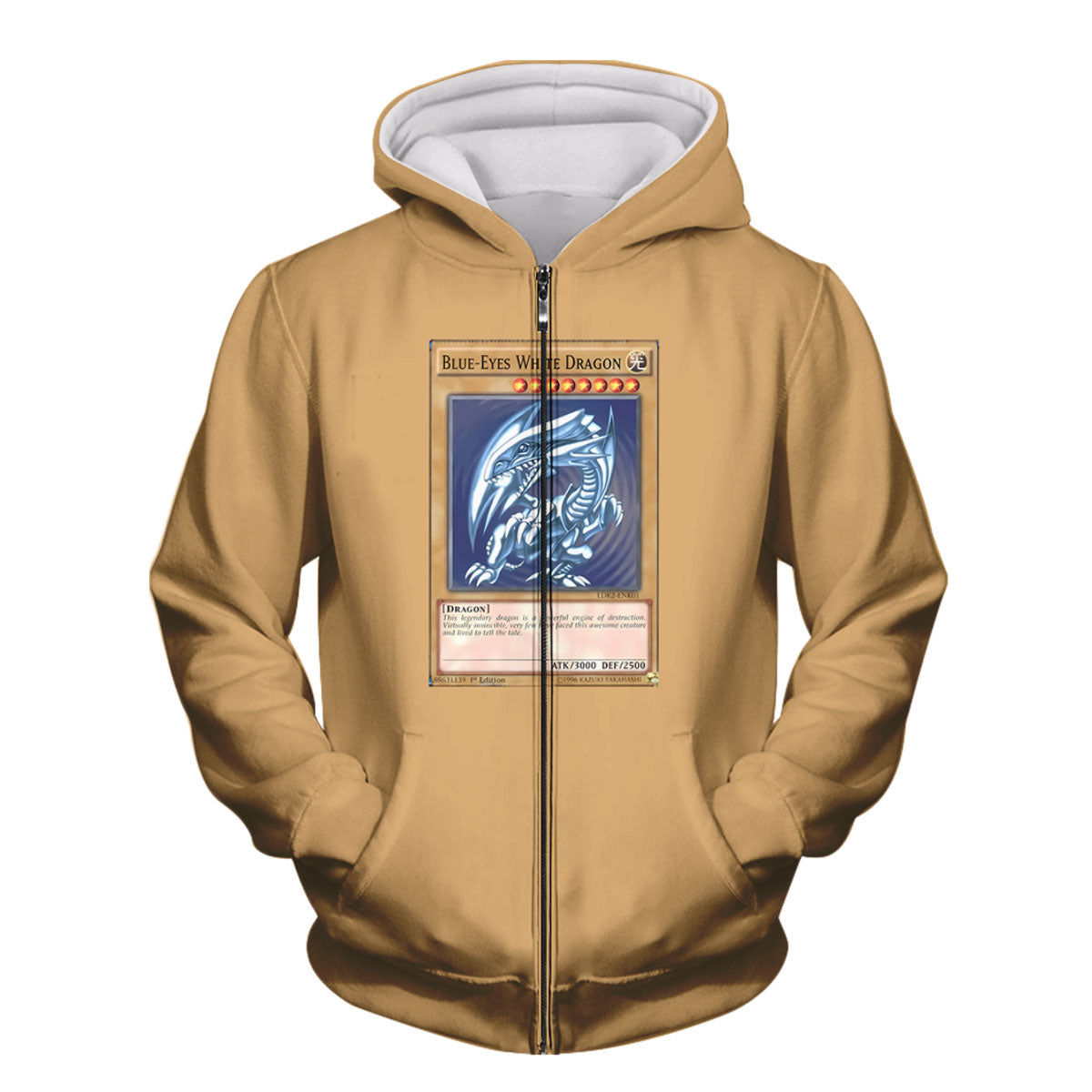 Yugioh Blueeyes White Dragon Card Artwork Blue Anime Apparel