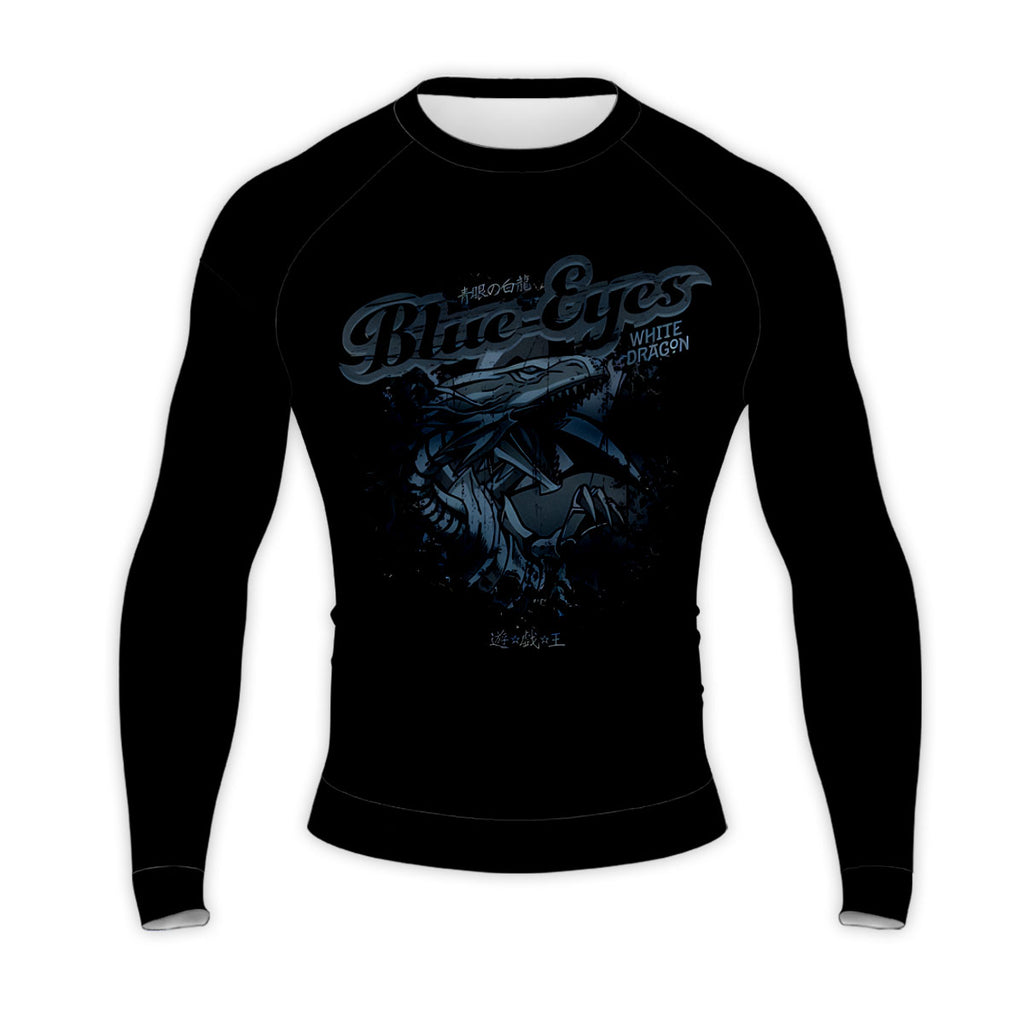 Yugioh Blueeyes White Dragon Emblem On Black Background Anime Apparel