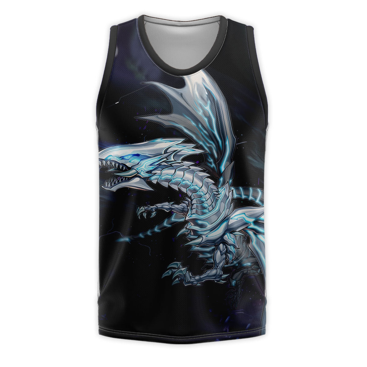 Yugioh Blueeyes White Dragon Glowing In Dark Aura Anime Apparel