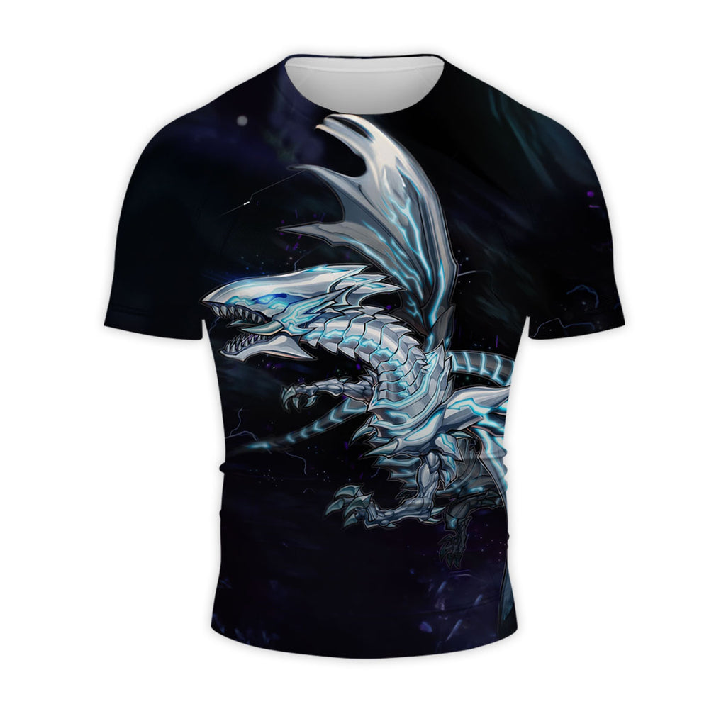 Yugioh Blueeyes White Dragon Glowing In Dark Aura Anime Apparel