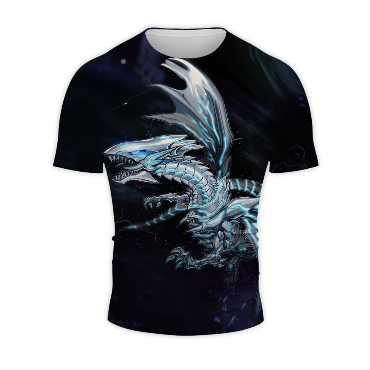 Yugioh Blueeyes White Dragon Glowing In Dark Aura Anime Apparel