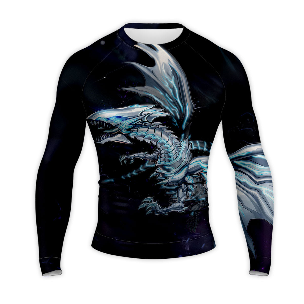 Yugioh Blueeyes White Dragon Glowing In Dark Aura Anime Apparel