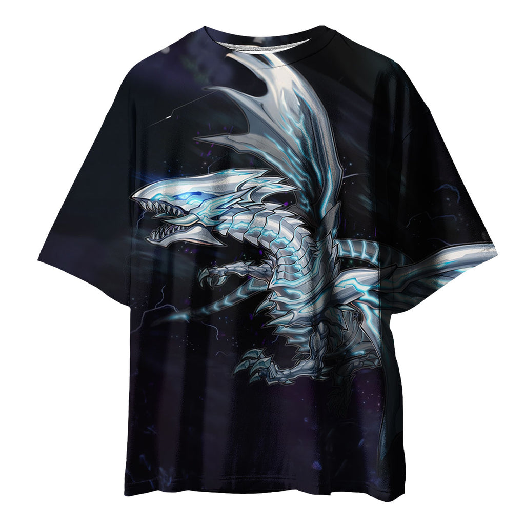 Yugioh Blueeyes White Dragon Glowing In Dark Aura Anime Apparel