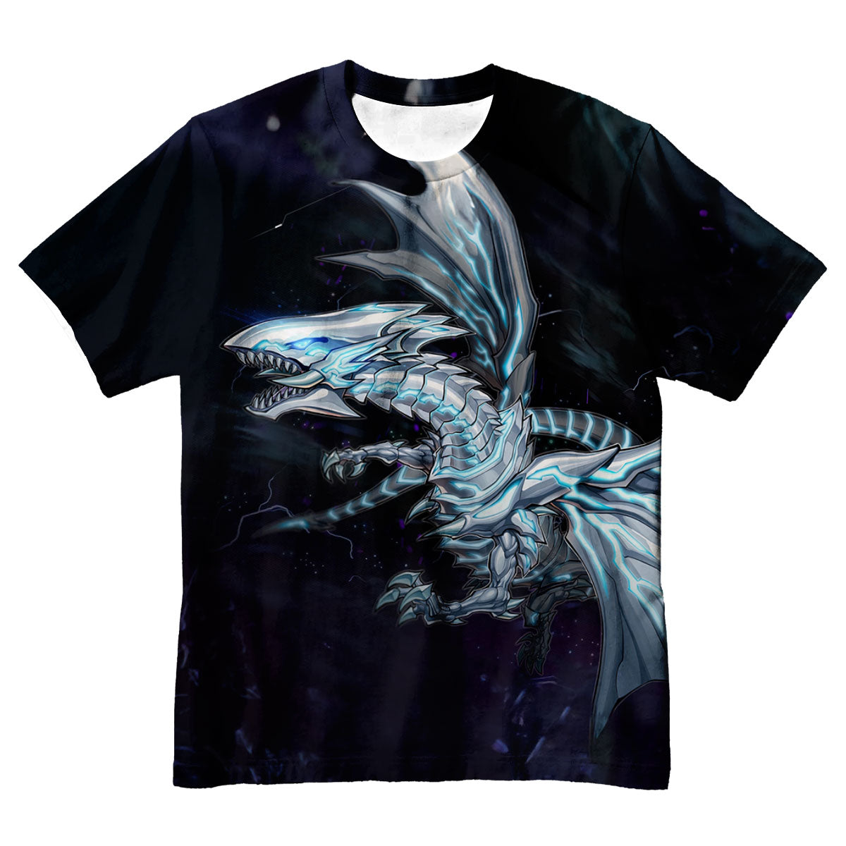 Yugioh Blueeyes White Dragon Glowing In Dark Aura Anime Apparel