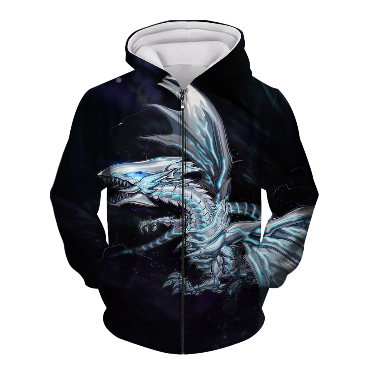 Yugioh Blueeyes White Dragon Glowing In Dark Aura Anime Apparel