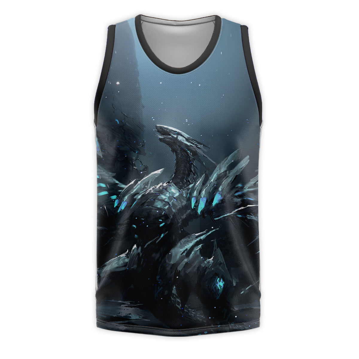 Yugioh Blueeyes White Dragon Icy Blue And Deep Navy Anime Apparel
