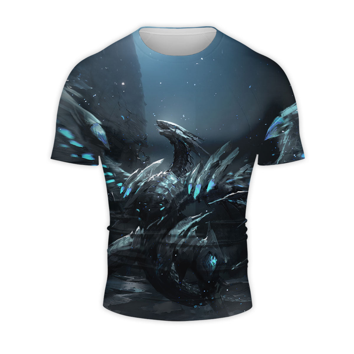 Yugioh Blueeyes White Dragon Icy Blue And Deep Navy Anime Apparel