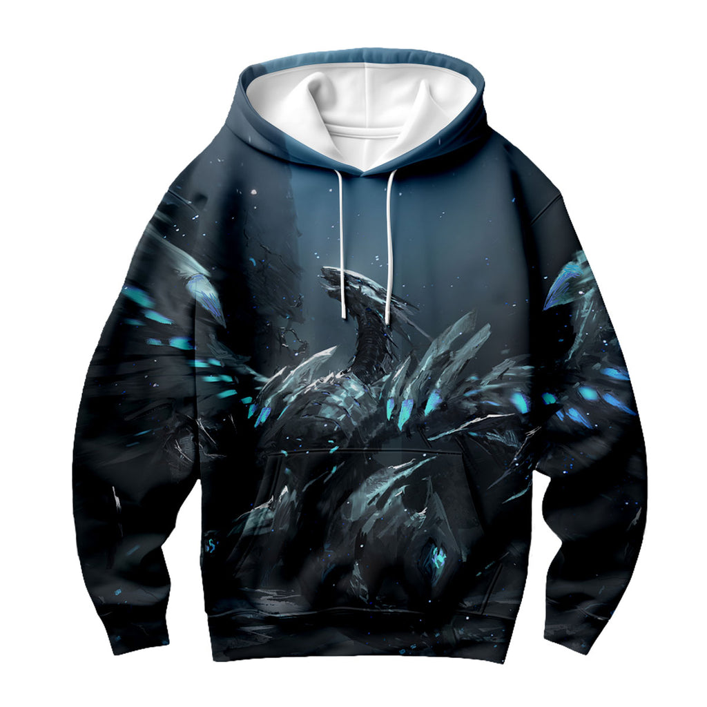 Yugioh Blueeyes White Dragon Icy Blue And Deep Navy Anime Apparel