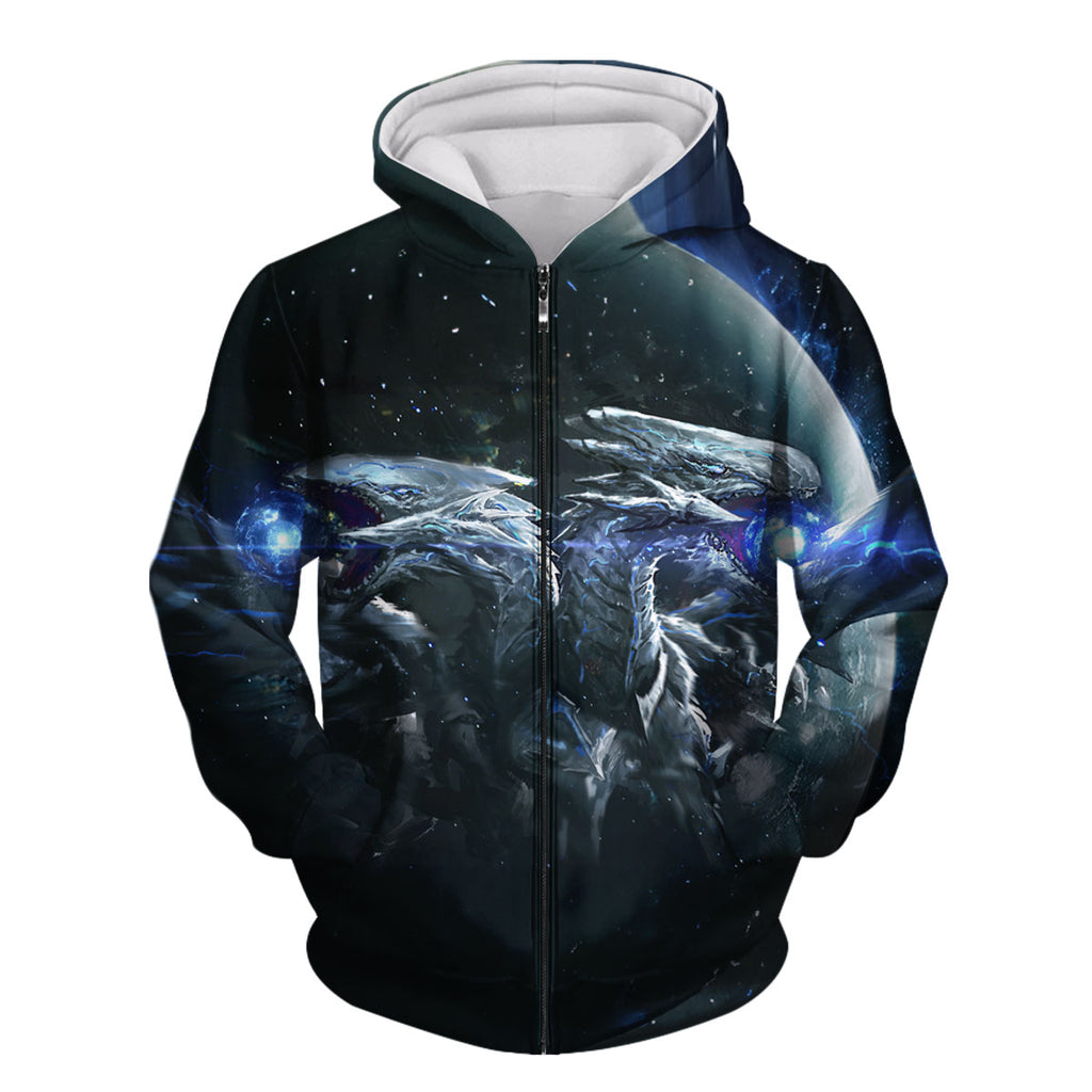 Yugioh Blueeyes White Dragon In Space Darkness Anime Apparel