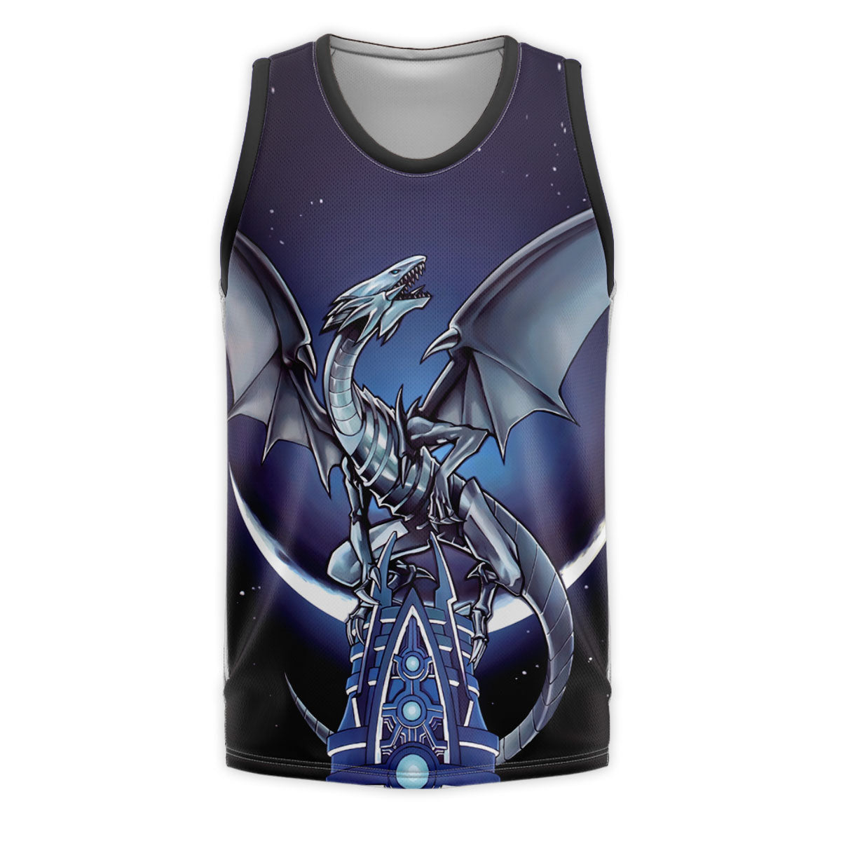 Yugioh Blueeyes White Dragon Standing On Starlit Structure Anime Apparel