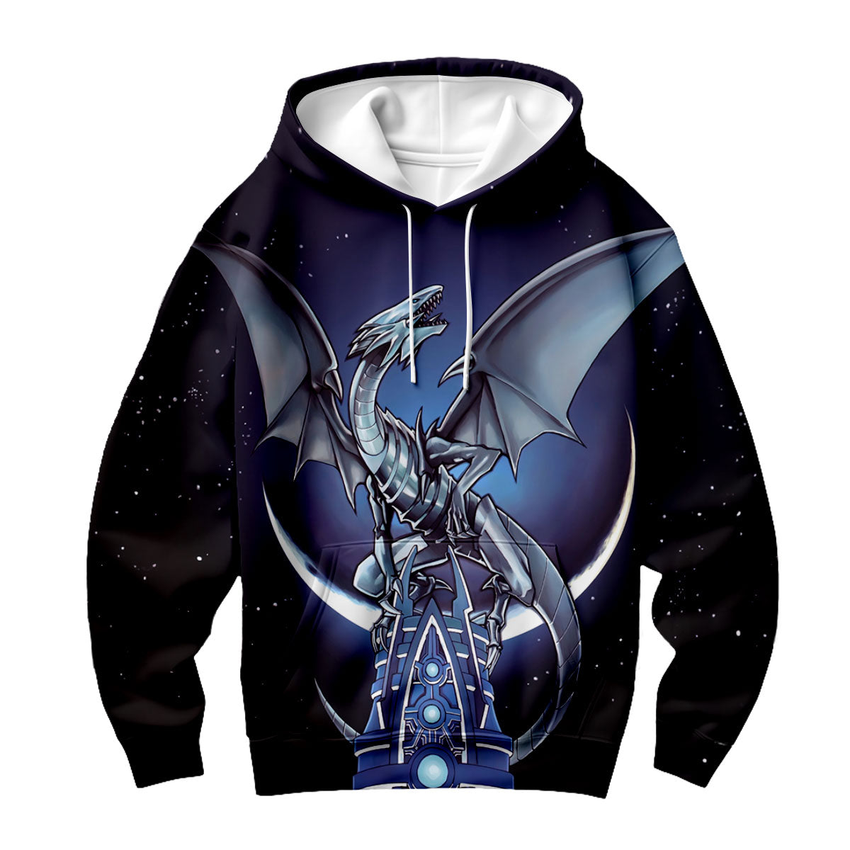 Yugioh Blueeyes White Dragon Standing On Starlit Structure Anime Apparel