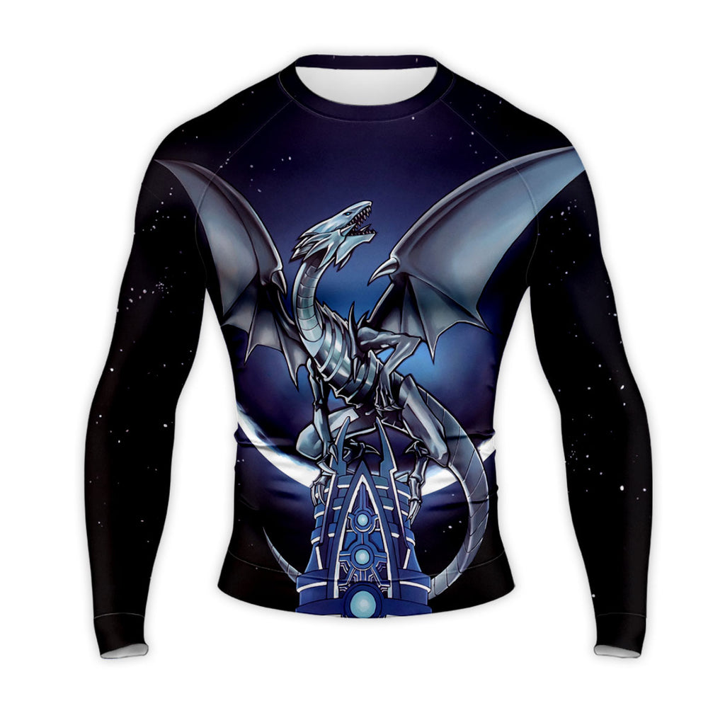 Yugioh Blueeyes White Dragon Standing On Starlit Structure Anime Apparel