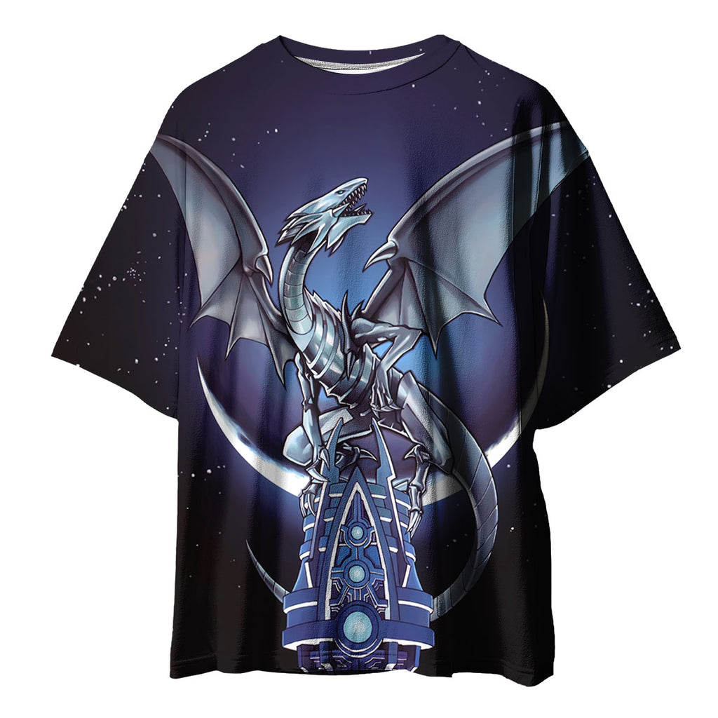 Yugioh Blueeyes White Dragon Standing On Starlit Structure Anime Apparel