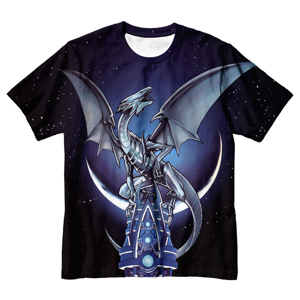 Yugioh Blueeyes White Dragon Standing On Starlit Structure Anime Apparel