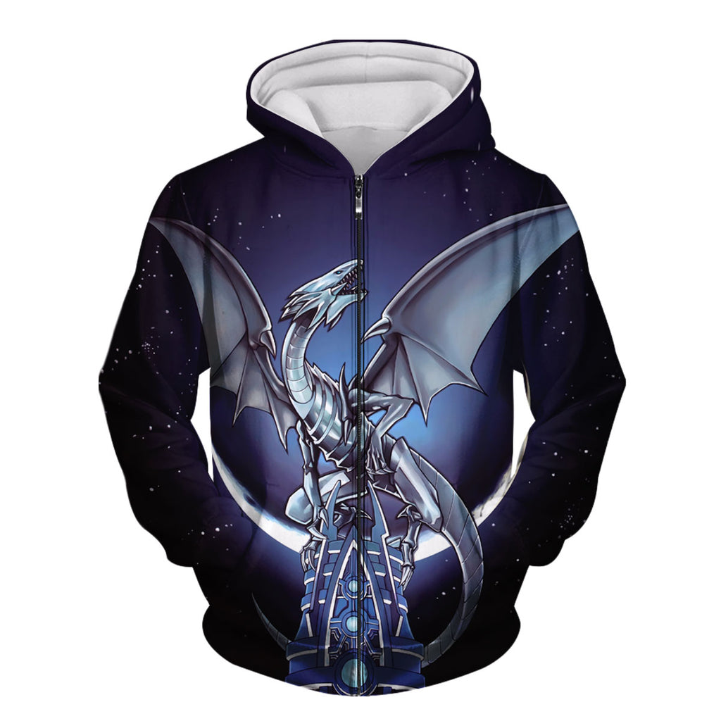 Yugioh Blueeyes White Dragon Standing On Starlit Structure Anime Apparel