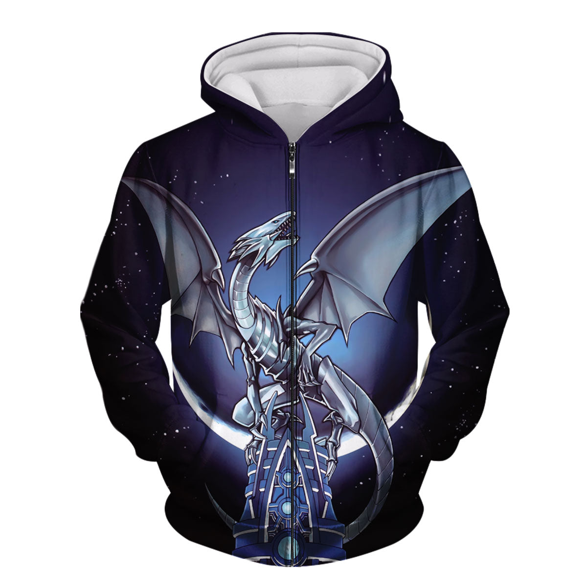 Yugioh Blueeyes White Dragon Standing On Starlit Structure Anime Apparel