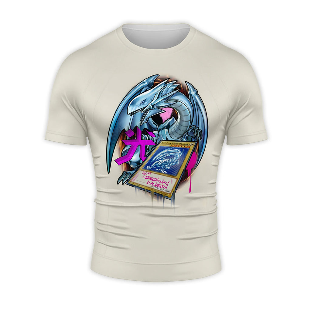 Yugioh Blueeyes White Dragon With Pink Decorative Accents Anime Apparel