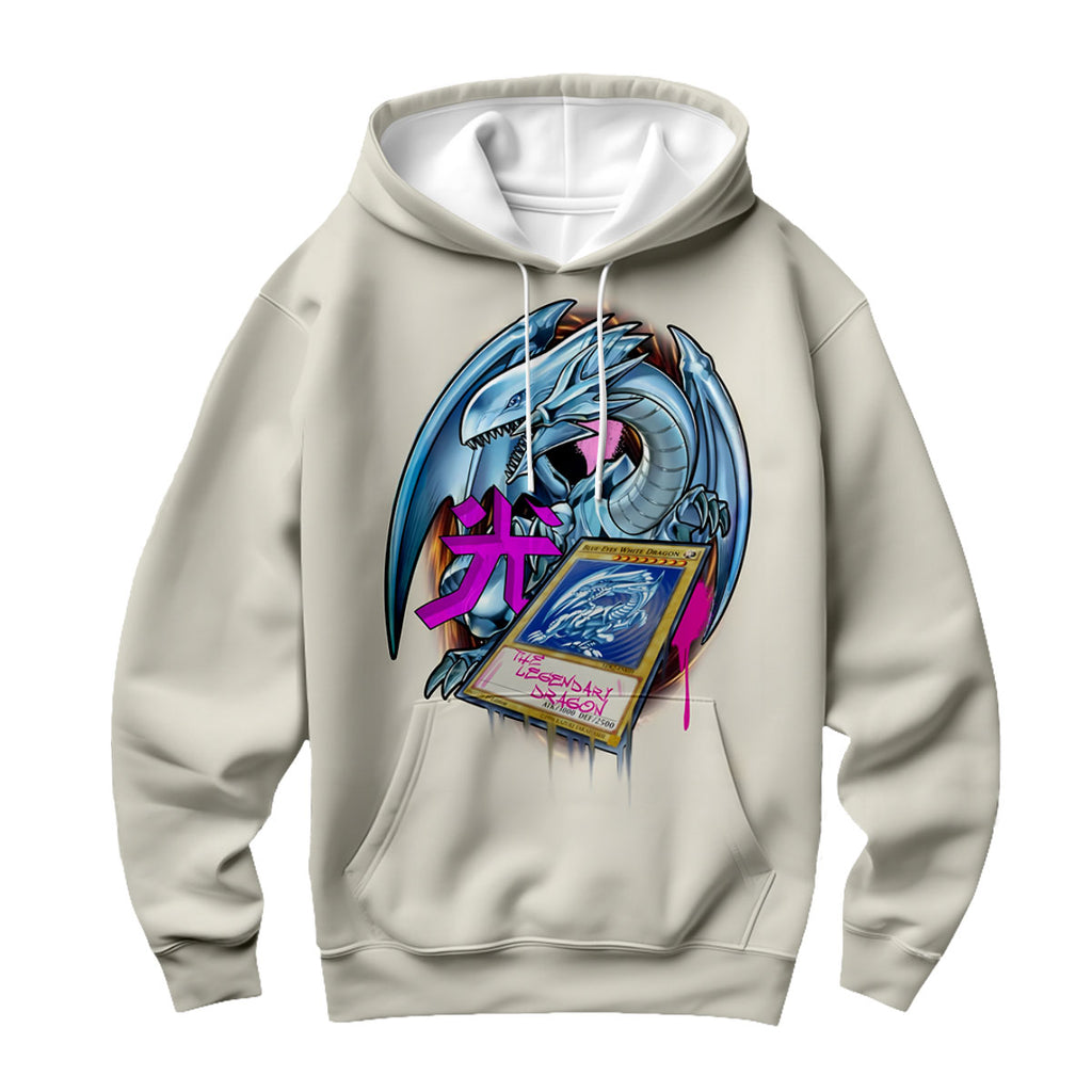 Yugioh Blueeyes White Dragon With Pink Decorative Accents Anime Apparel