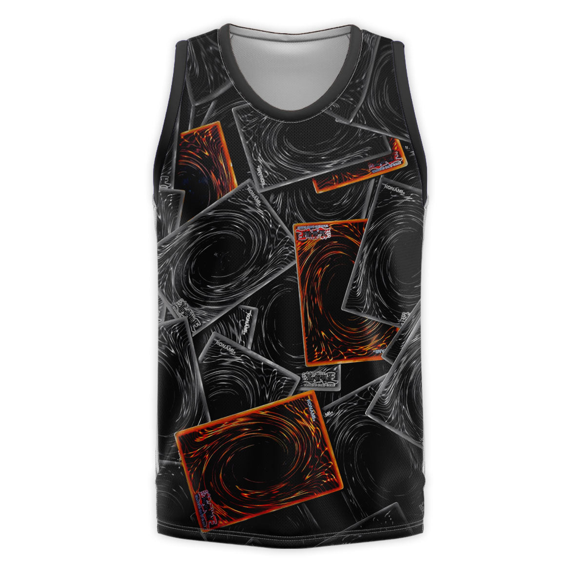 Yugioh Card Pile Black And Orange Anime Apparel