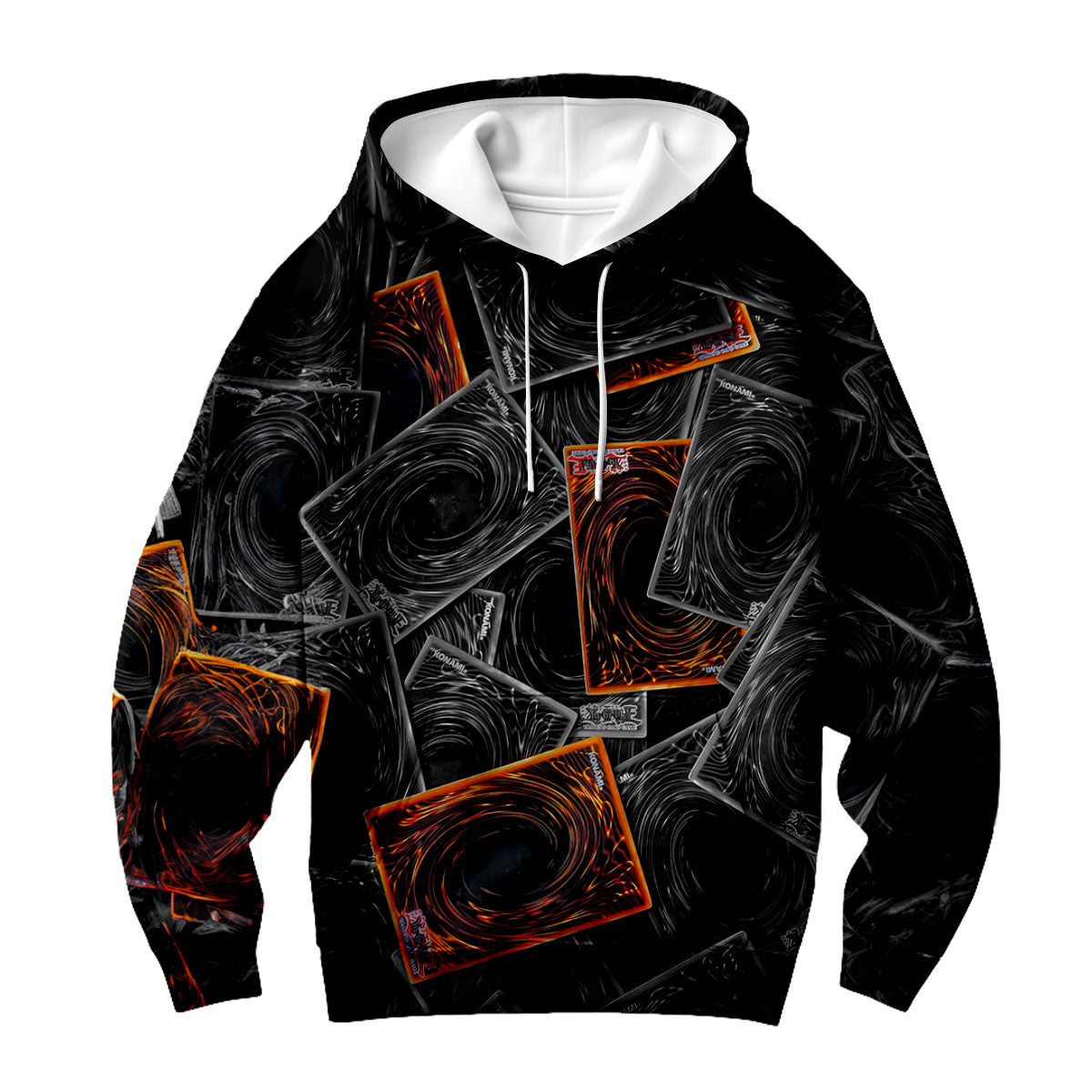 Yugioh Card Pile Black And Orange Anime Apparel