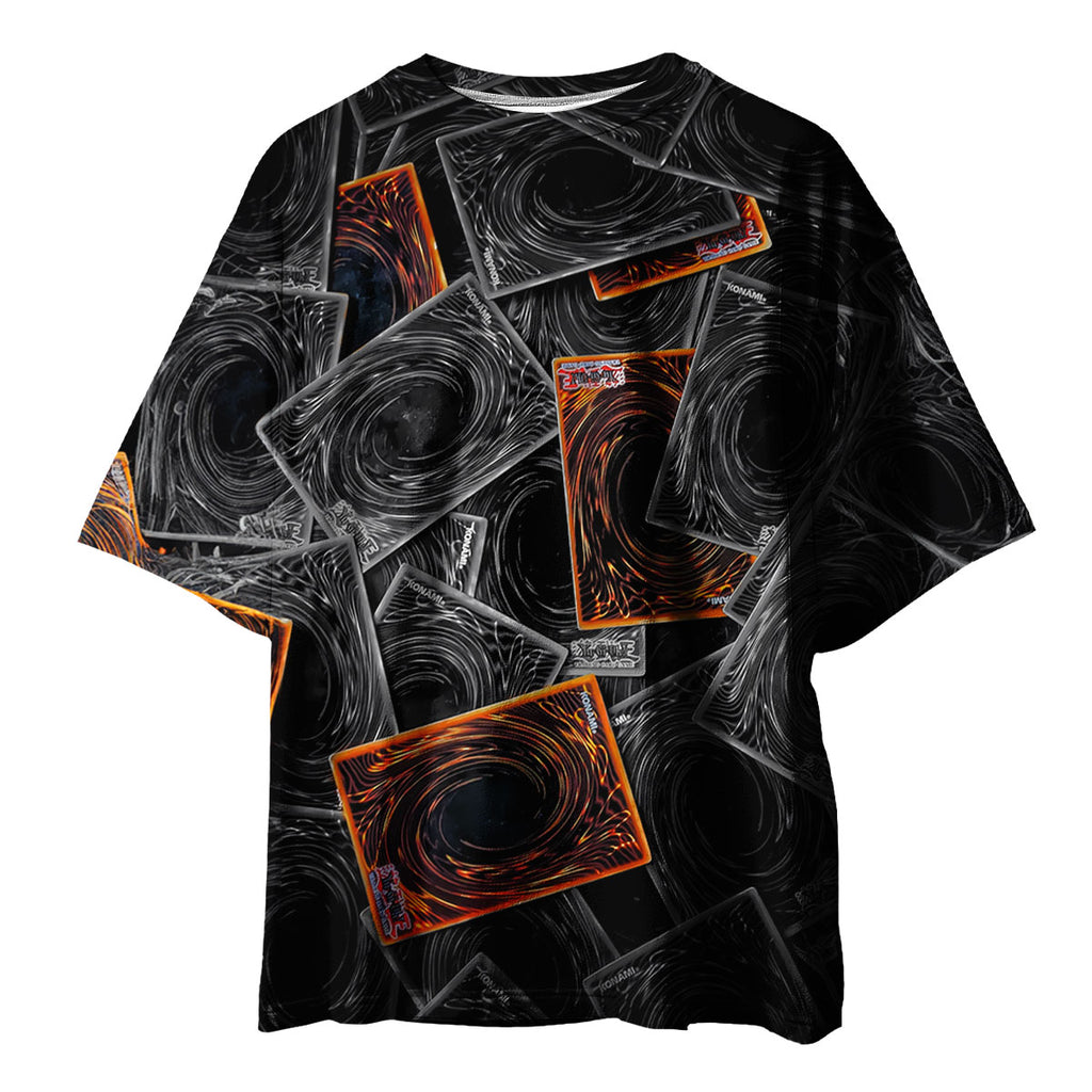Yugioh Card Pile Black And Orange Anime Apparel