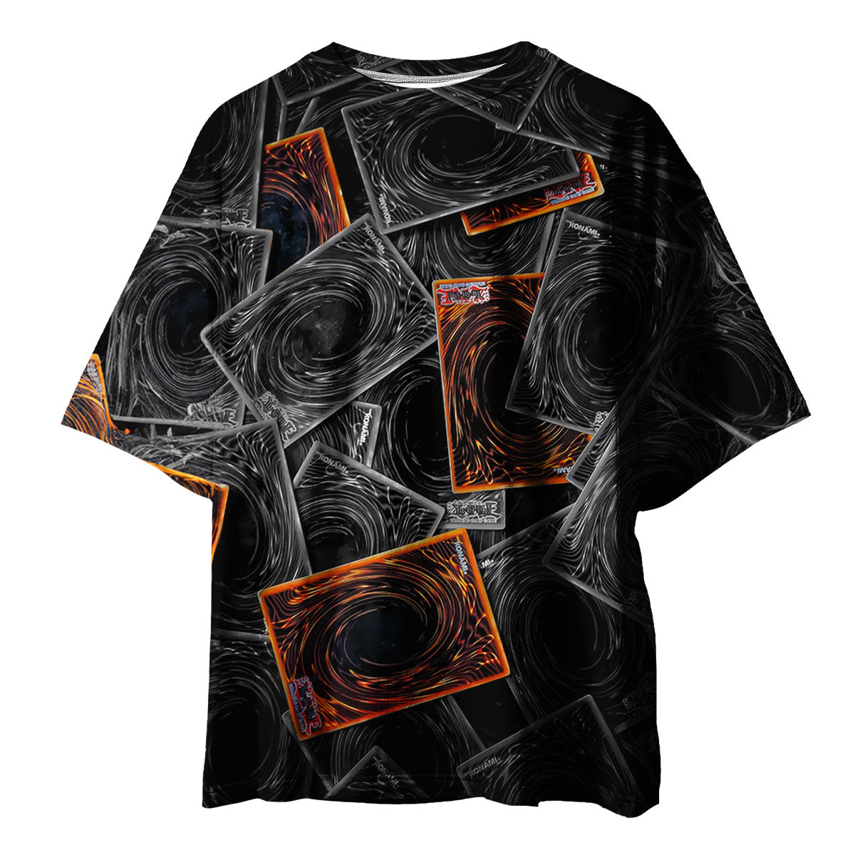 Yugioh Card Pile Black And Orange Anime Apparel