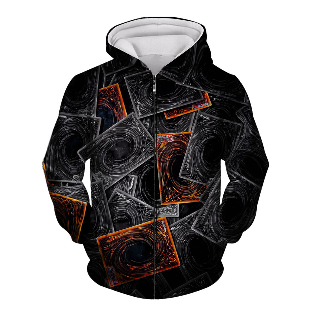 Yugioh Card Pile Black And Orange Anime Apparel