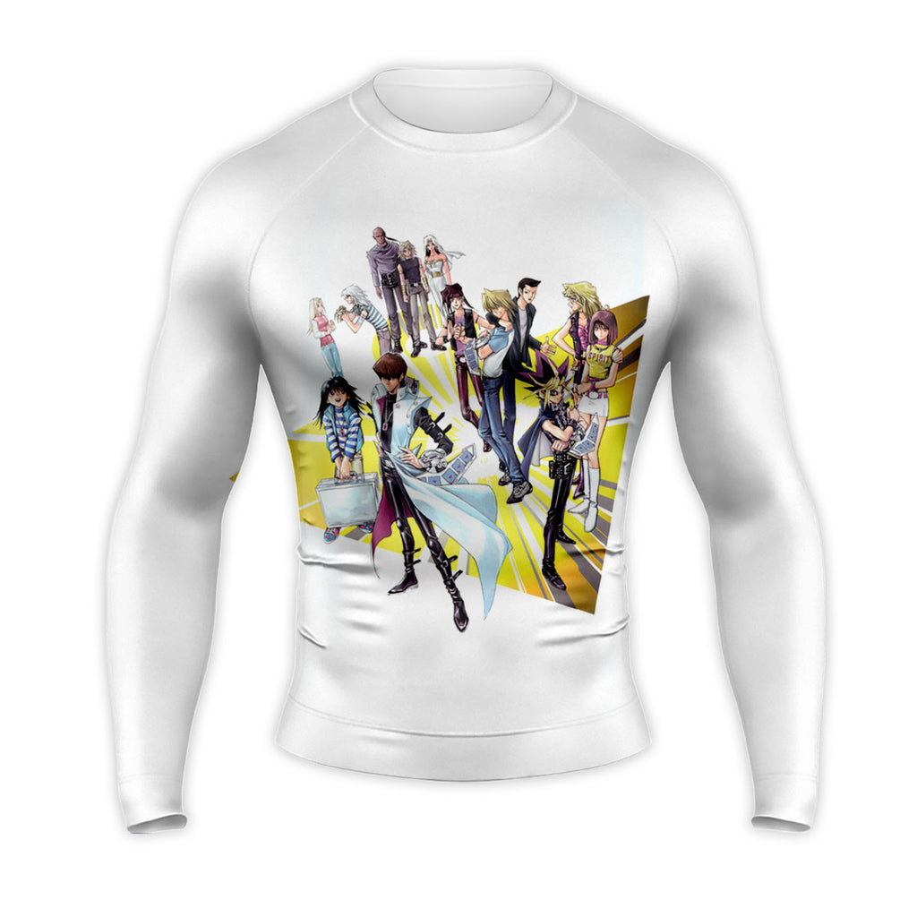 Yugioh Character Group On Vibrant Yellow Background Anime Apparel