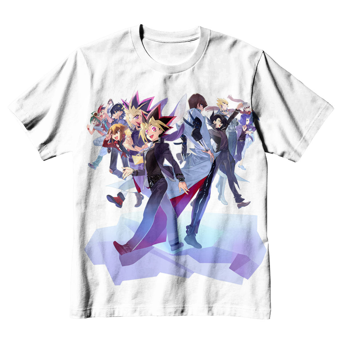Yugioh Character Group Standing In Vibrant Colors Anime Apparel