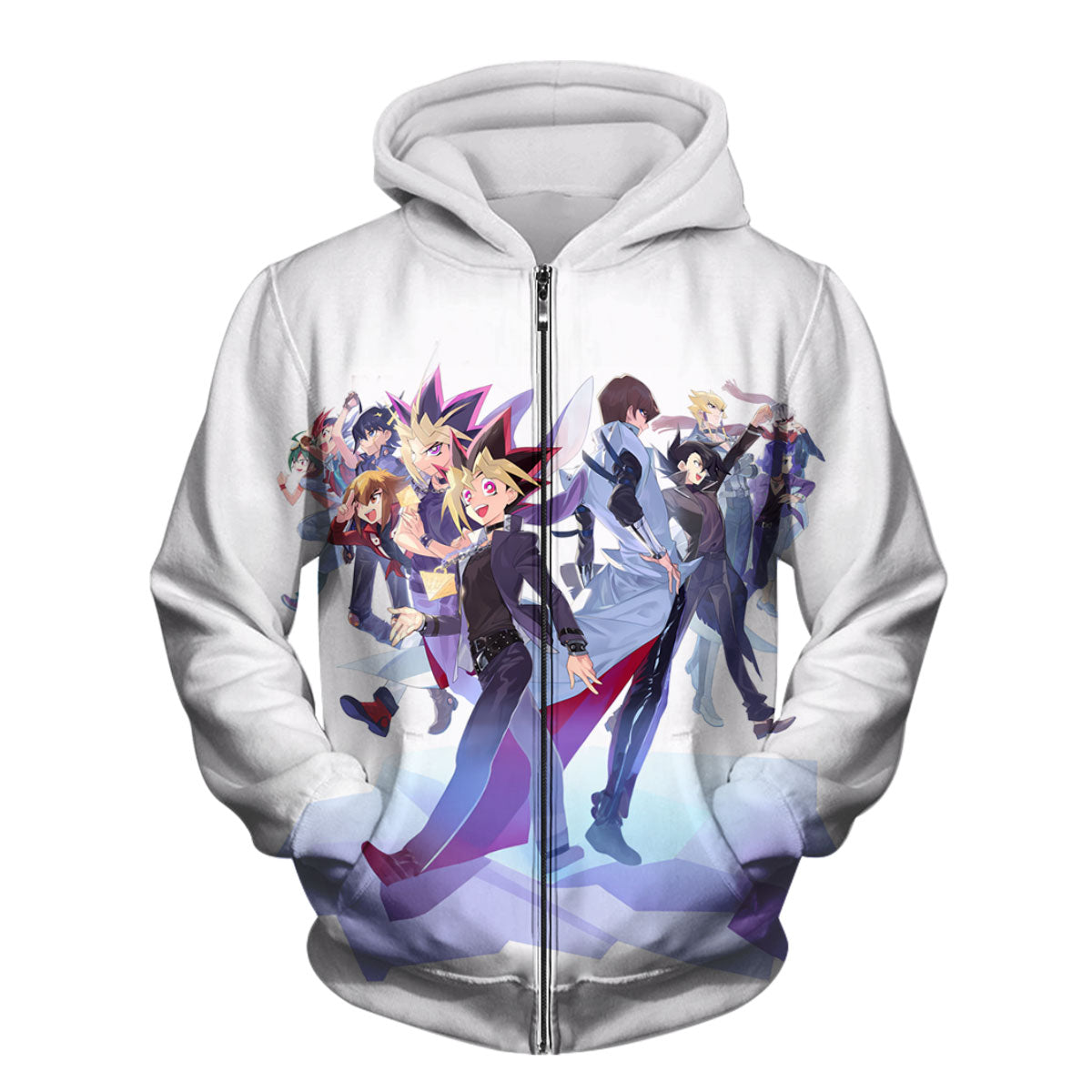 Yugioh Character Group Standing In Vibrant Colors Anime Apparel