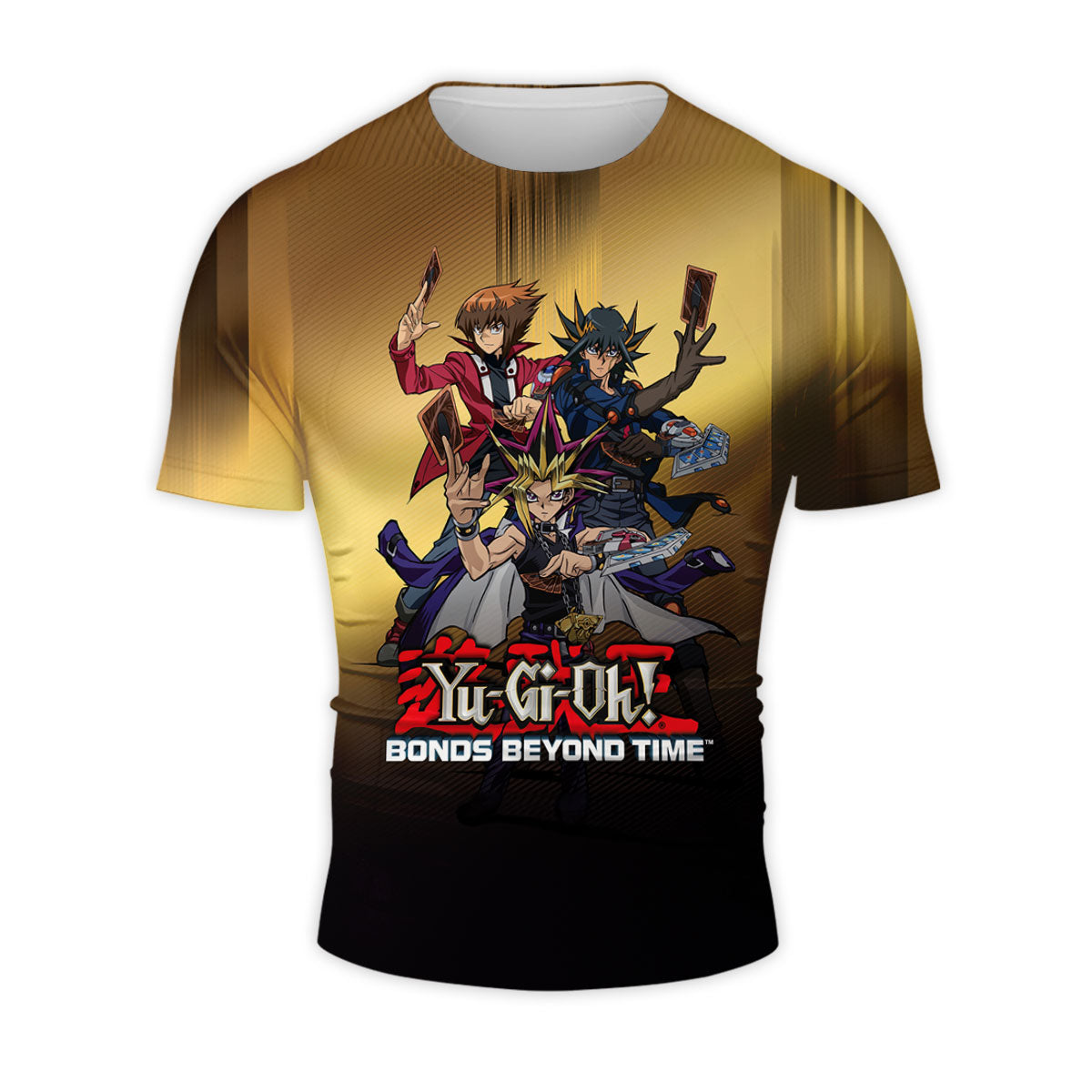 Yugioh Character Holding Golden Card Standing Anime Apparel