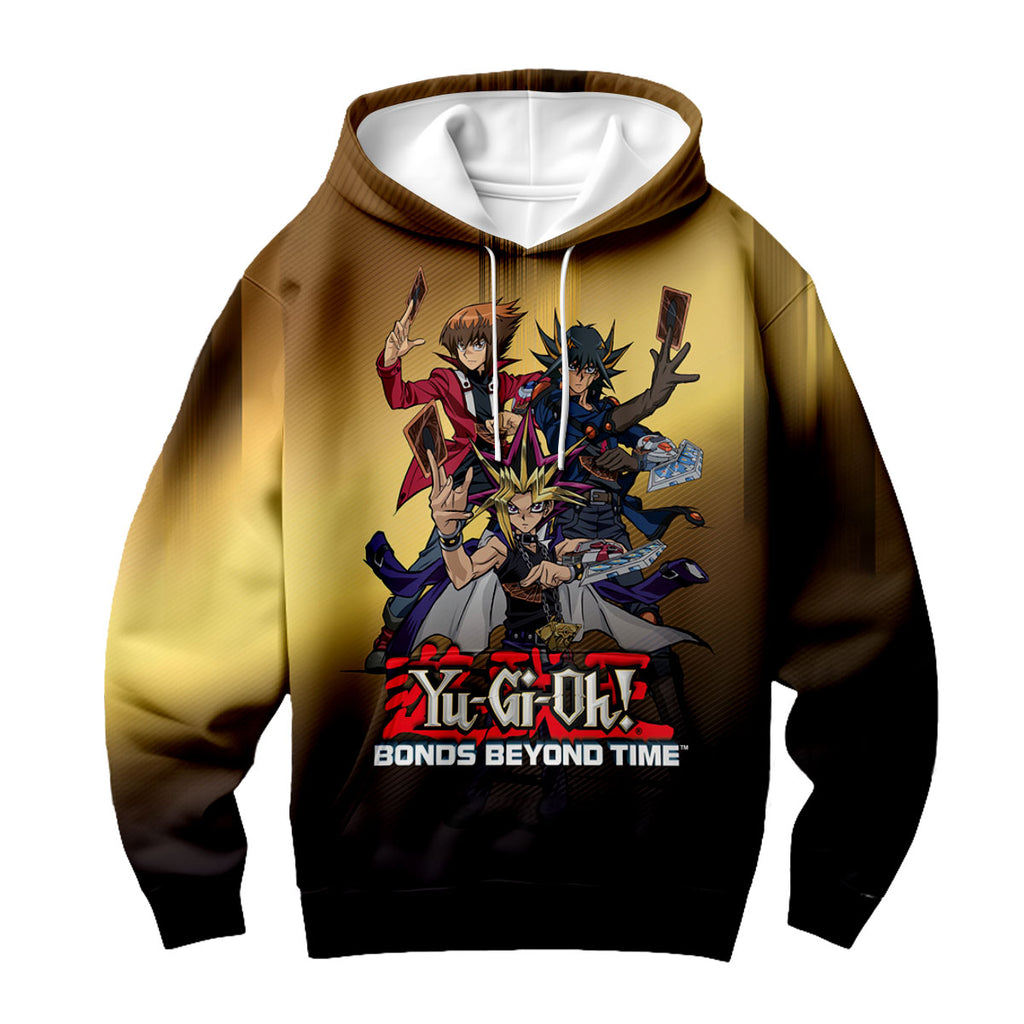 Yugioh Character Holding Golden Card Standing Anime Apparel