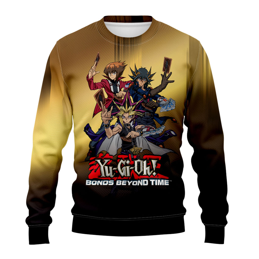 Yugioh Character Holding Golden Card Standing Anime Apparel