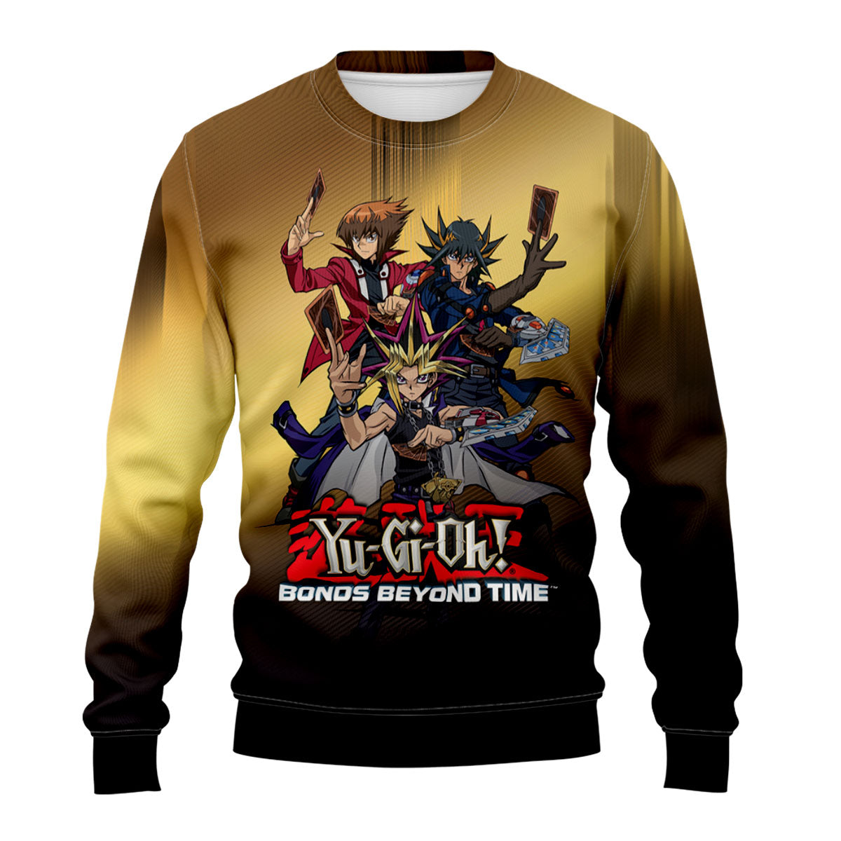 Yugioh Character Holding Golden Card Standing Anime Apparel