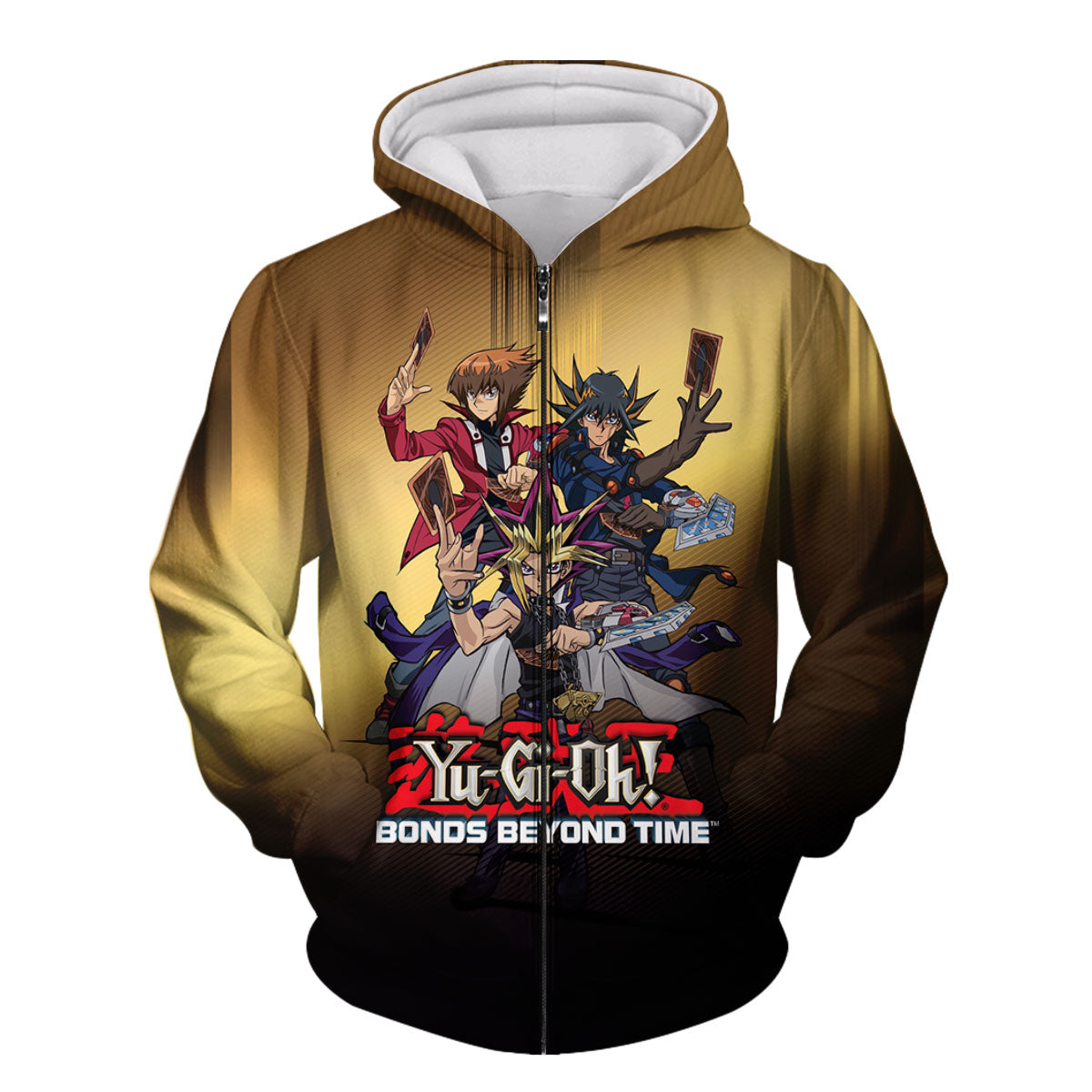 Yugioh Character Holding Golden Card Standing Anime Apparel