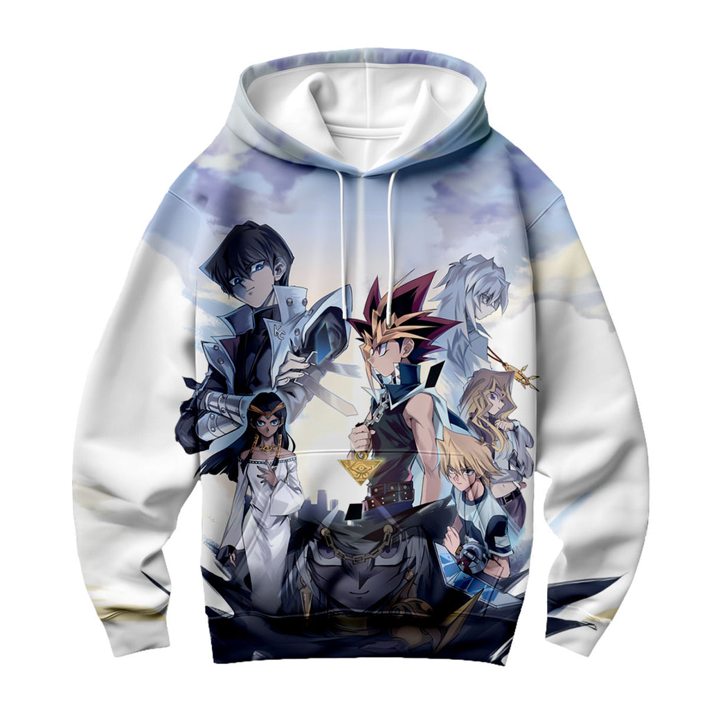 Yugioh Characters Standing In Blue Team Formation Anime Apparel