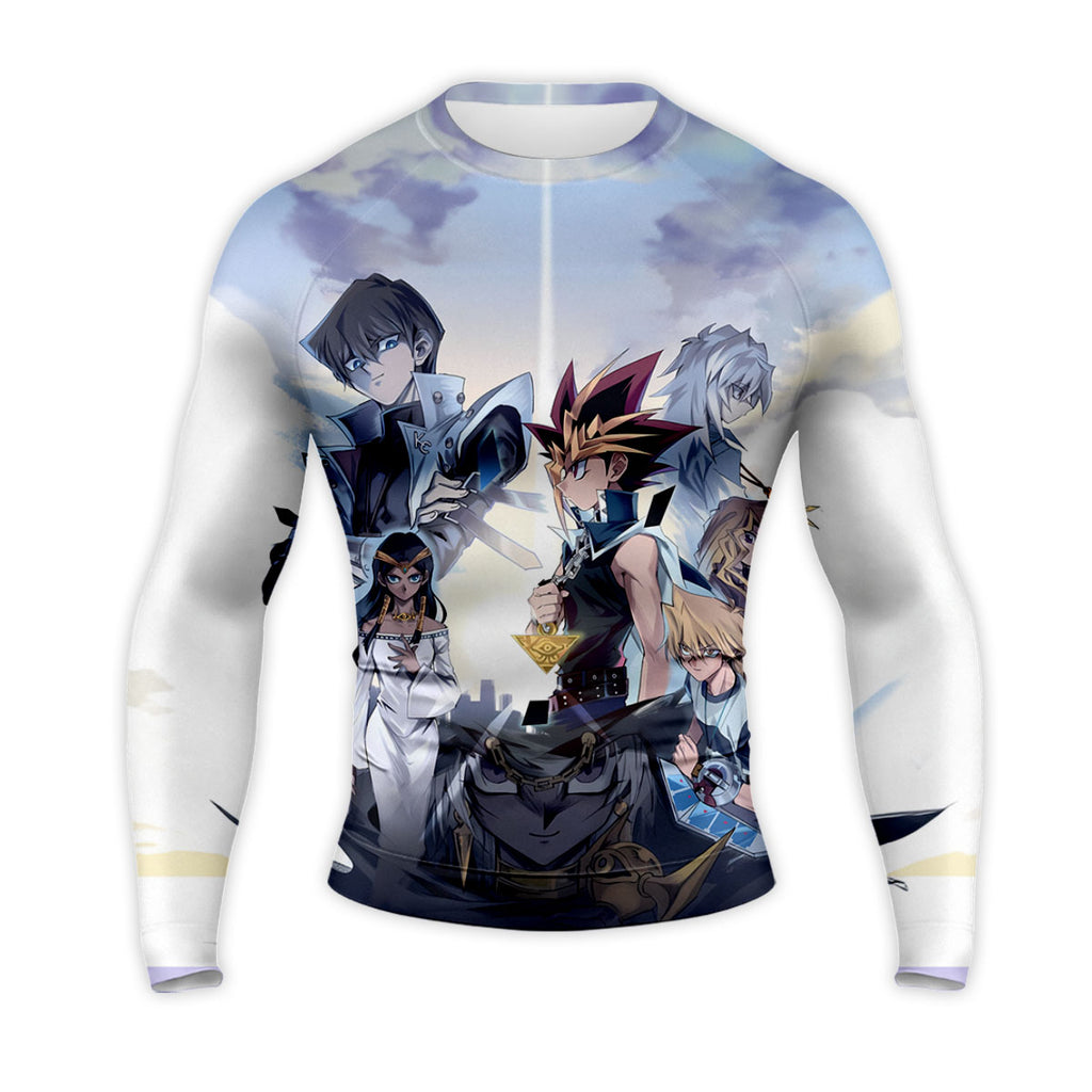 Yugioh Characters Standing In Blue Team Formation Anime Apparel