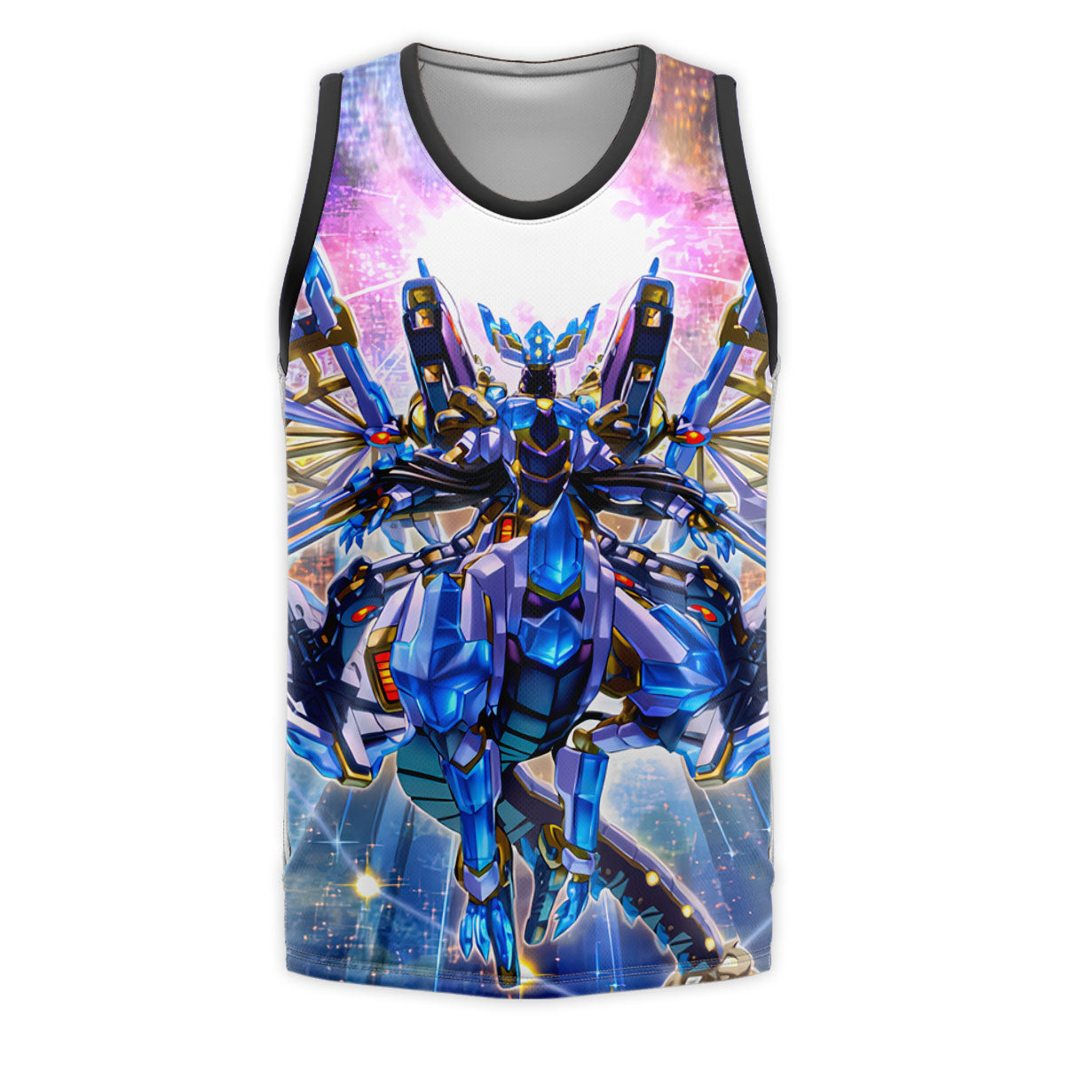 Yugioh Crystal Wing Synchro Dragon In Vibrant Colors Anime Apparel