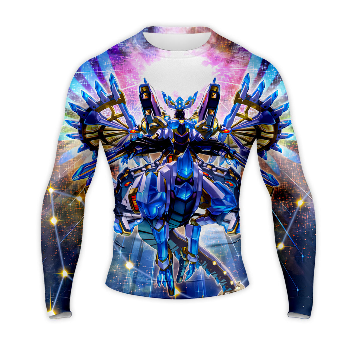Yugioh Crystal Wing Synchro Dragon In Vibrant Colors Anime Apparel