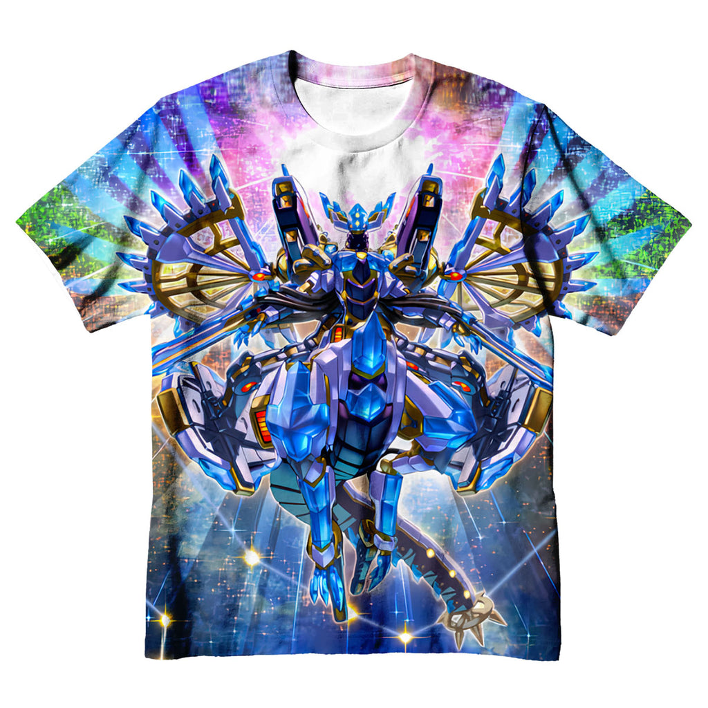 Yugioh Crystal Wing Synchro Dragon In Vibrant Colors Anime Apparel