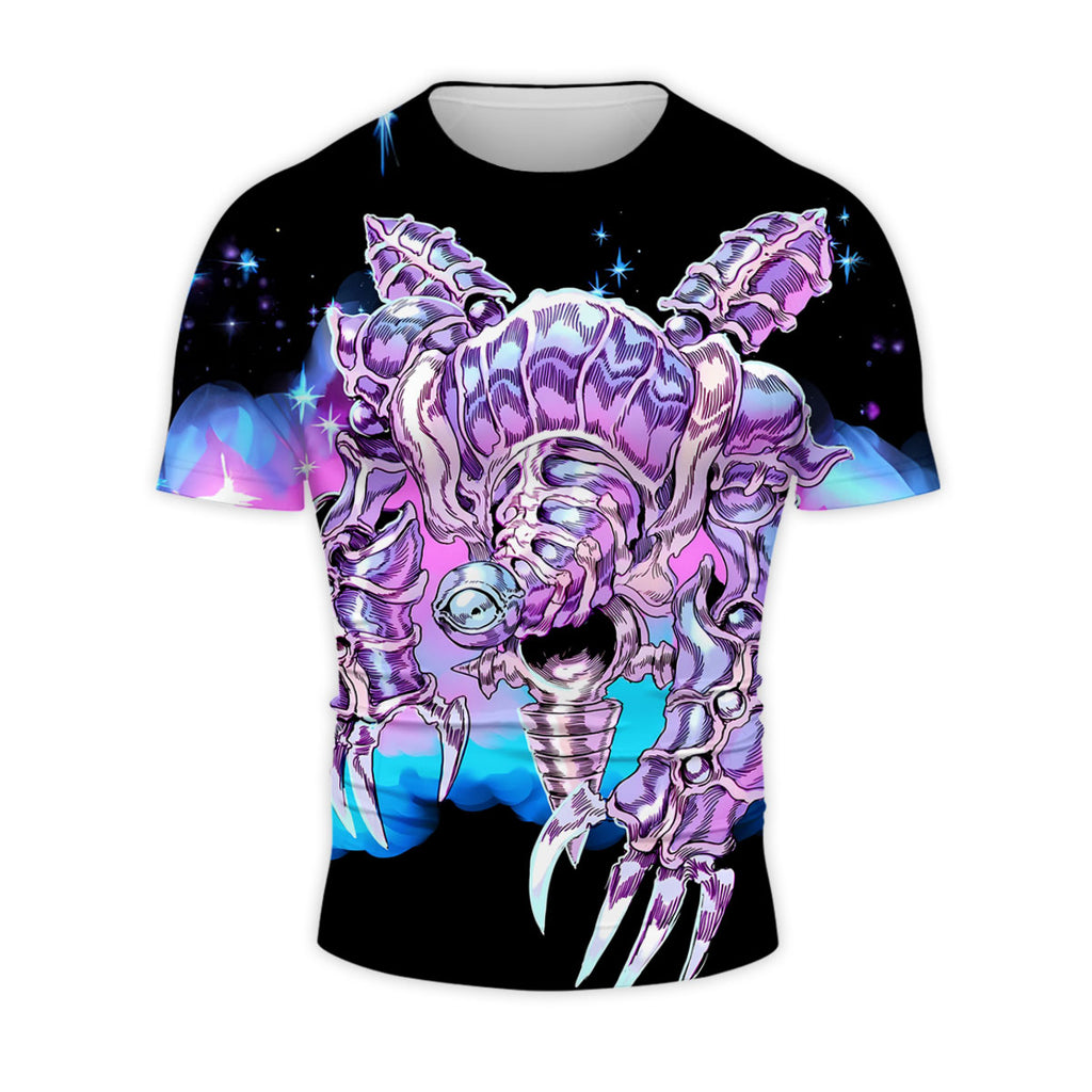 Yugioh Cyber End Dragon In Purple Starry Sky Background Anime Apparel