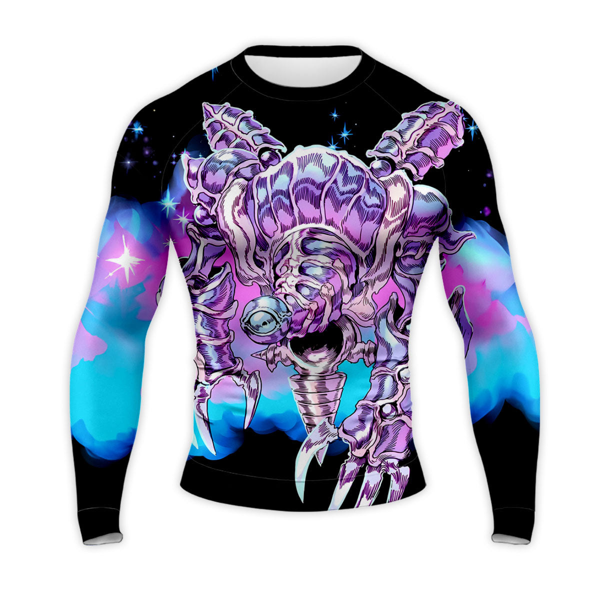Yugioh Cyber End Dragon In Purple Starry Sky Background Anime Apparel