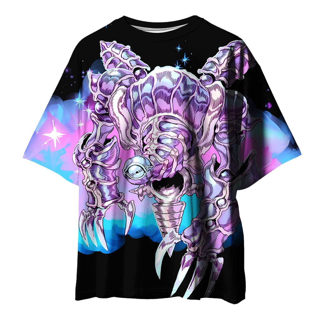 Yugioh Cyber End Dragon In Purple Starry Sky Background Anime Apparel