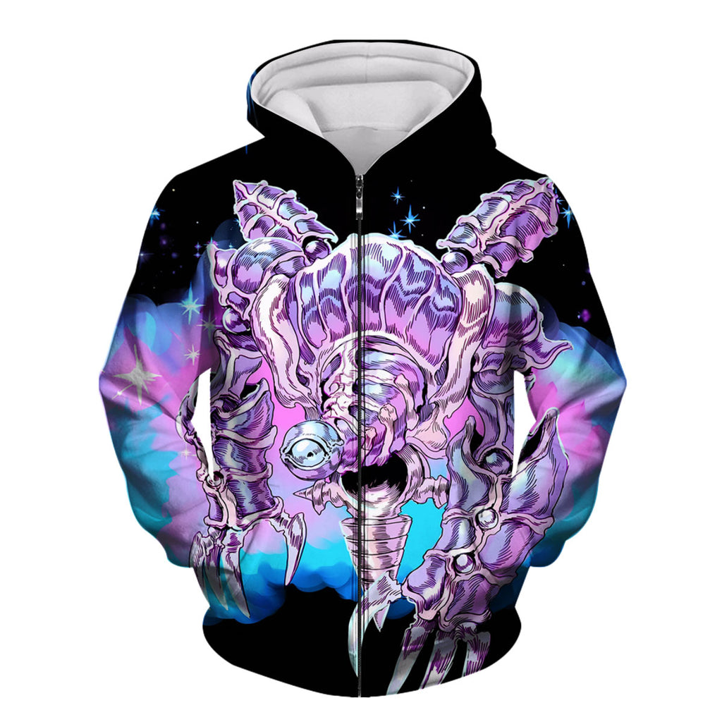 Yugioh Cyber End Dragon In Purple Starry Sky Background Anime Apparel