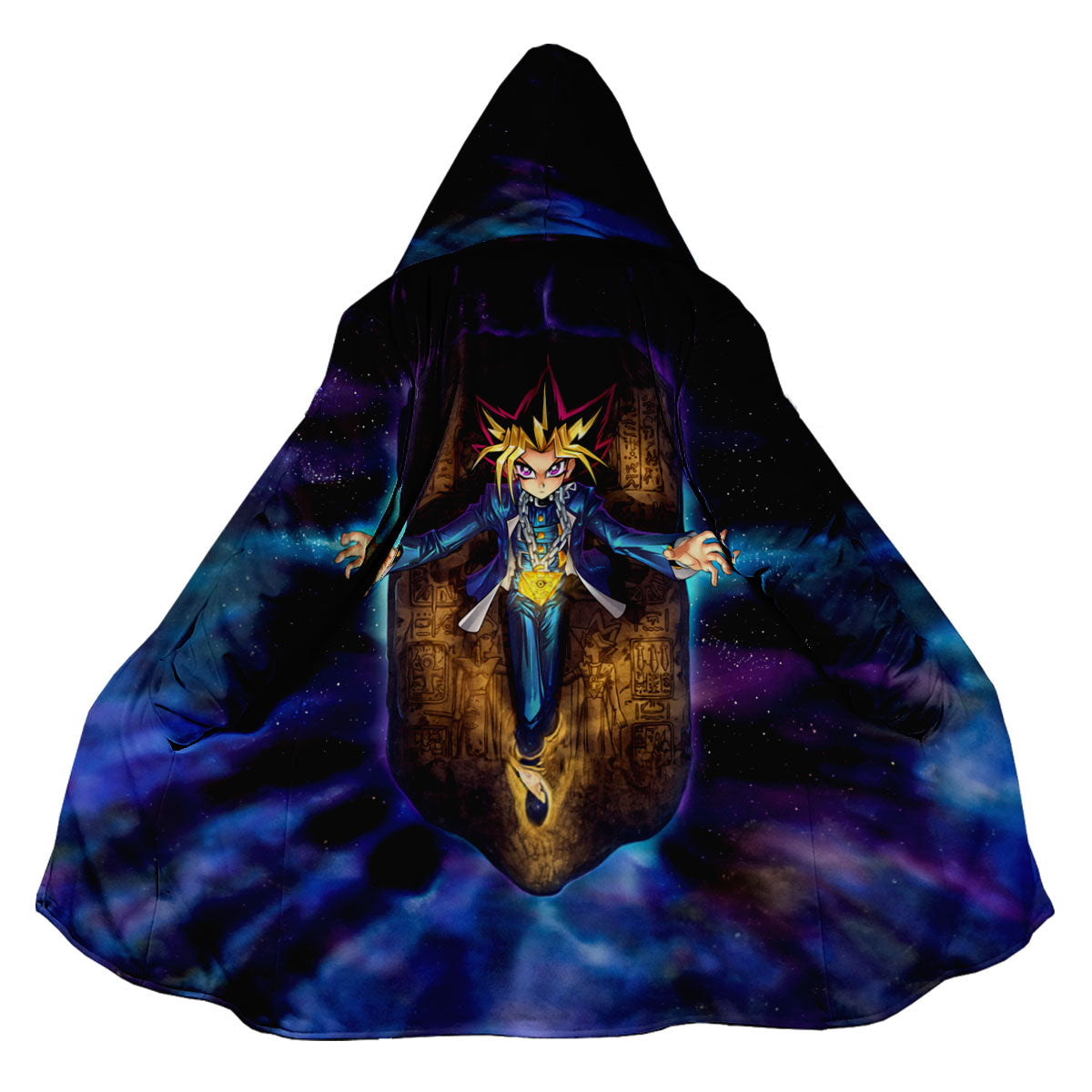 Yugioh Dark Game Stone Tablet Floating Blue Space Anime Apparel