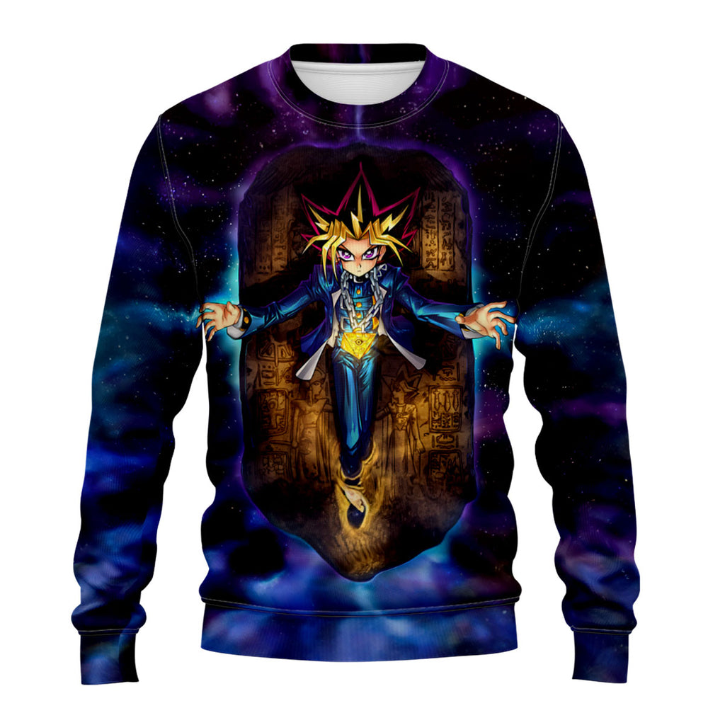 Yugioh Dark Game Stone Tablet Floating Blue Space Anime Apparel